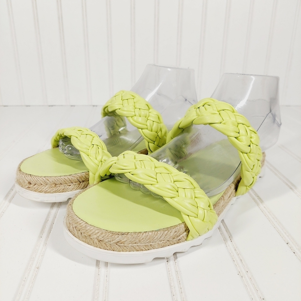 Marc Fisher Ltd Jaimee Slip On Leather Green Summ… - image 3